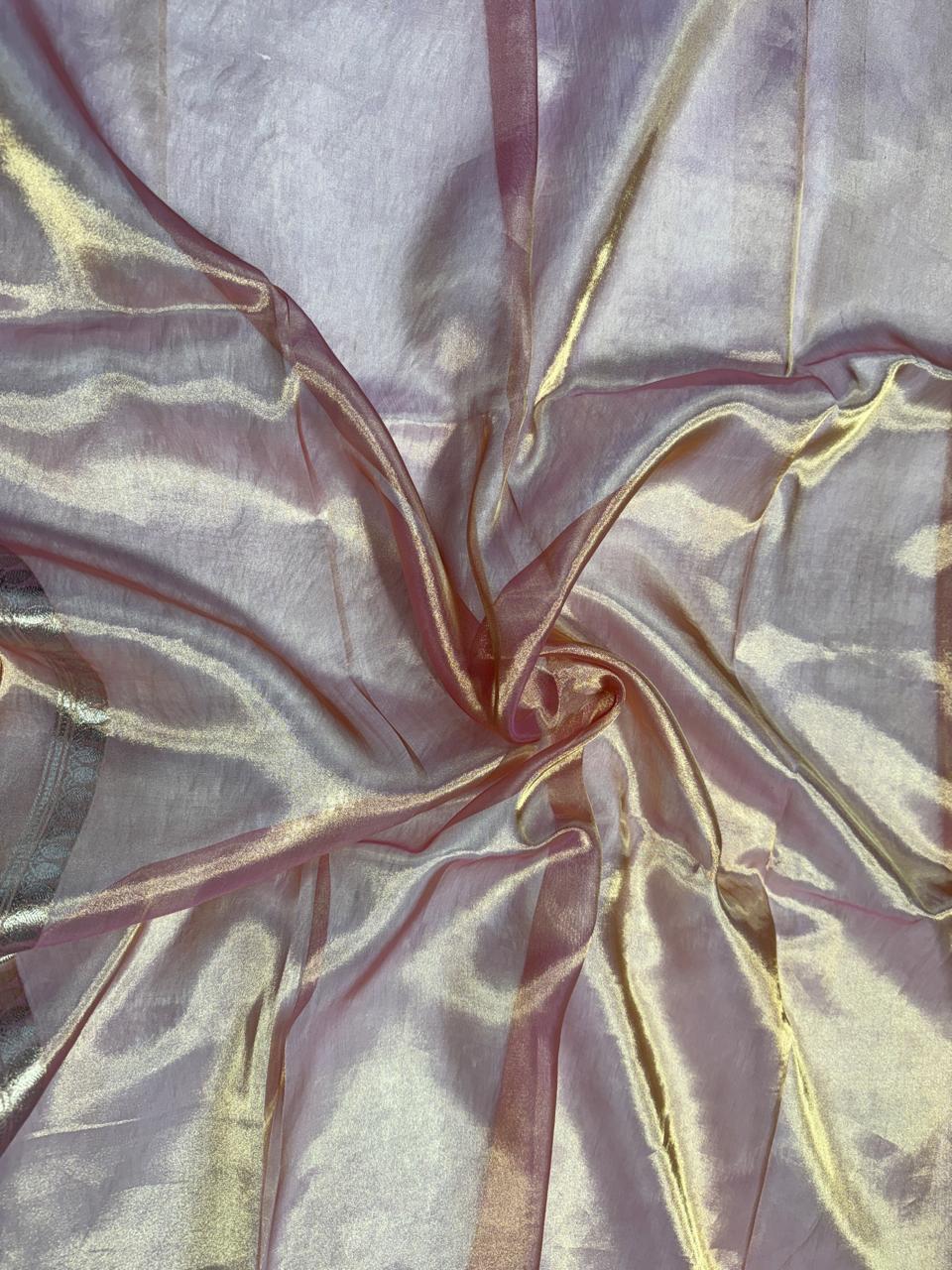 The Rose Gold / Onion Pink Dual-Tone Saree