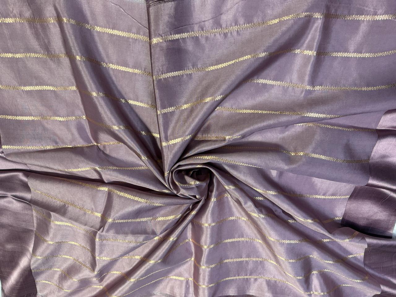 Vintage Copper-Rust Handloom Silk Saree