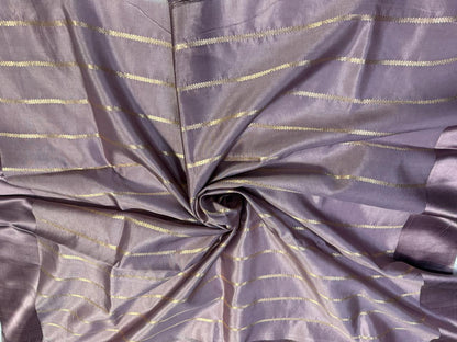 Vintage Copper-Rust Handloom Silk Saree