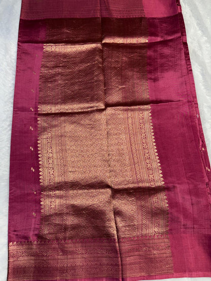 The Wine Burgundy Geometric Saree