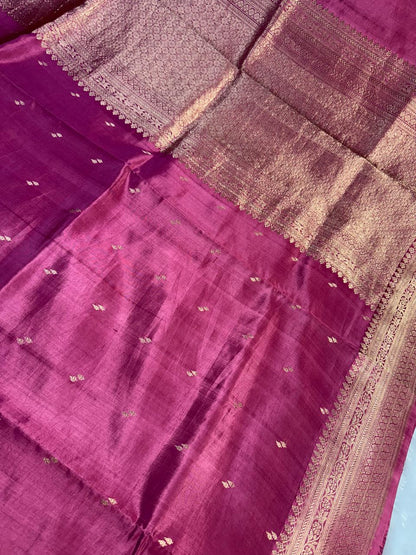 The Wine Burgundy Geometric Saree