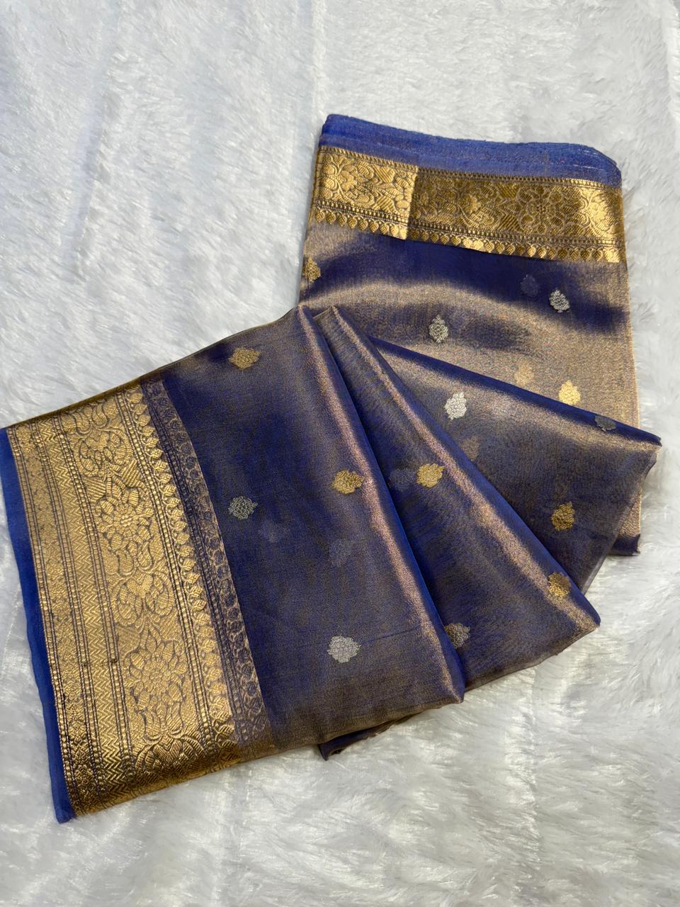 The Midnight Royal Blue Saree