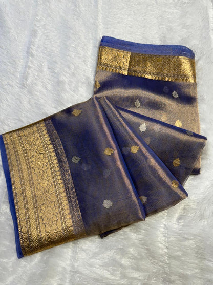 The Midnight Royal Blue Saree