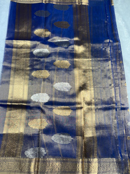 The Midnight Royal Blue Saree