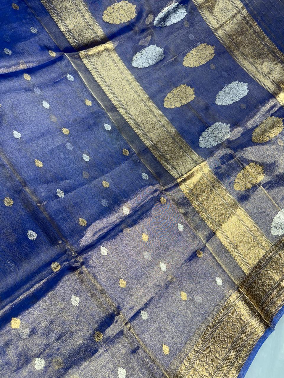 The Midnight Royal Blue Saree