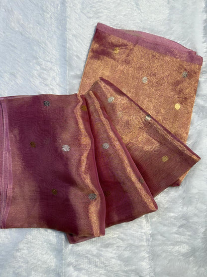 The Rose Gold / Onion Pink Dual-Tone Saree
