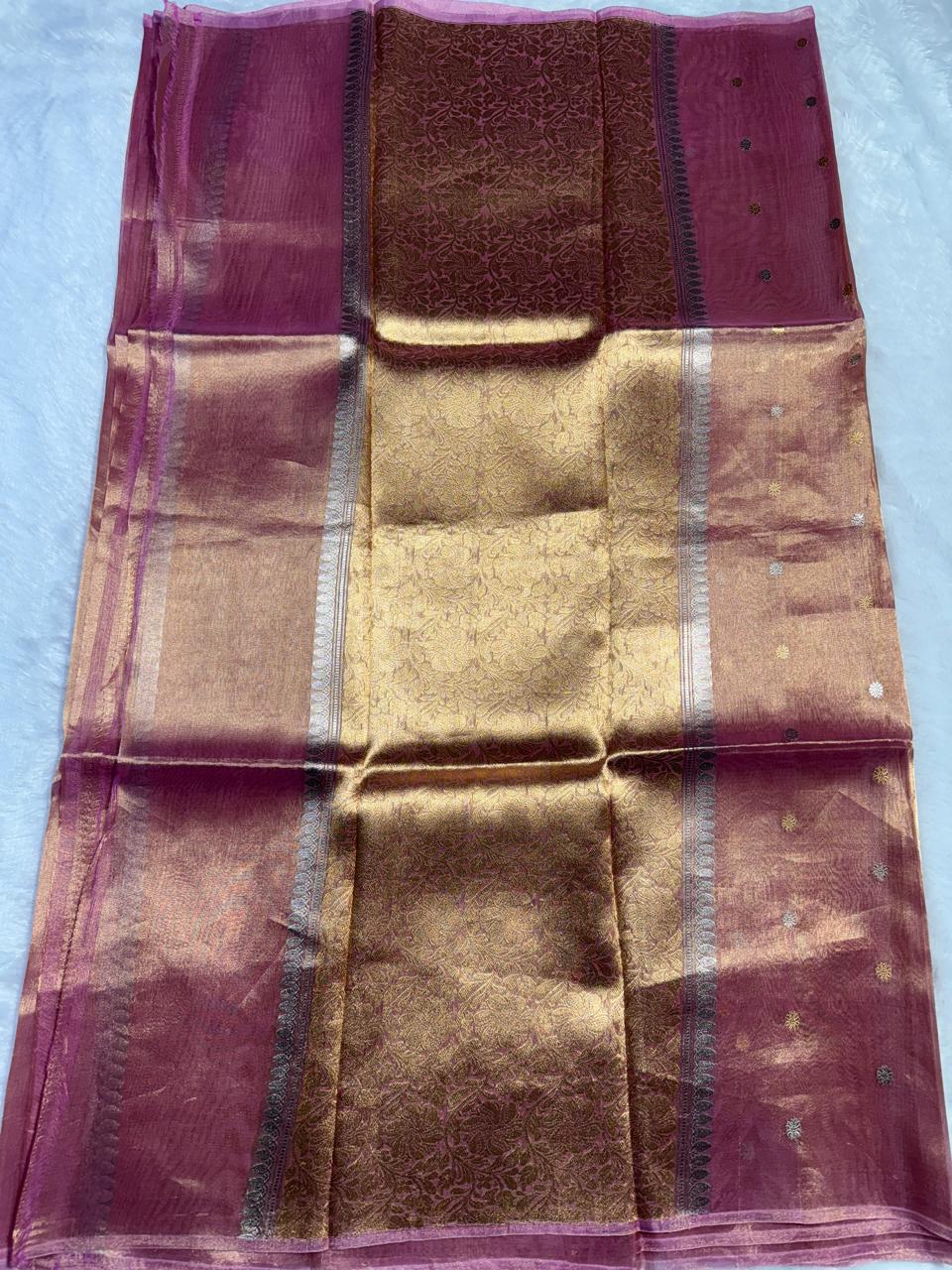 The Rose Gold / Onion Pink Dual-Tone Saree