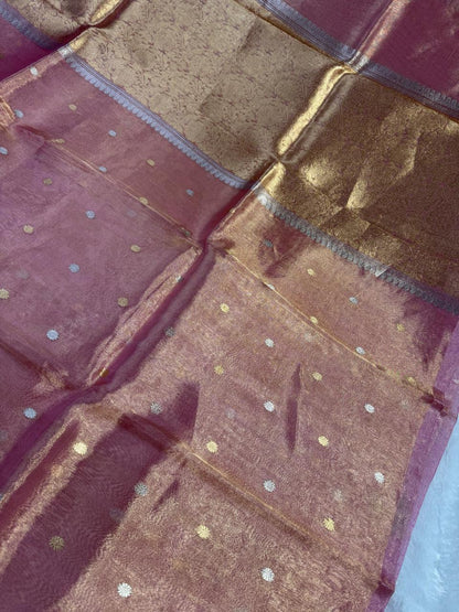 The Rose Gold / Onion Pink Dual-Tone Saree