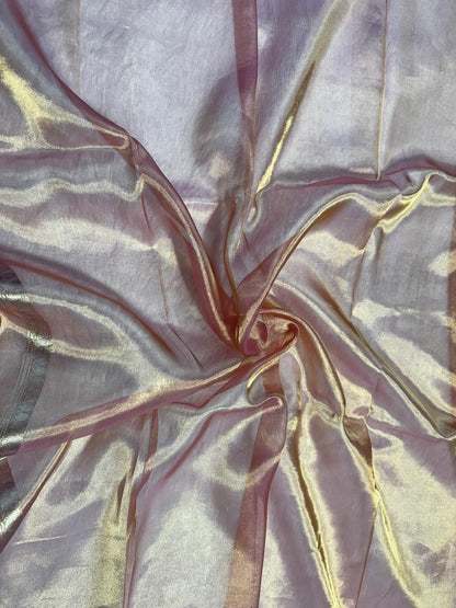 The Rose Gold / Onion Pink Dual-Tone Saree