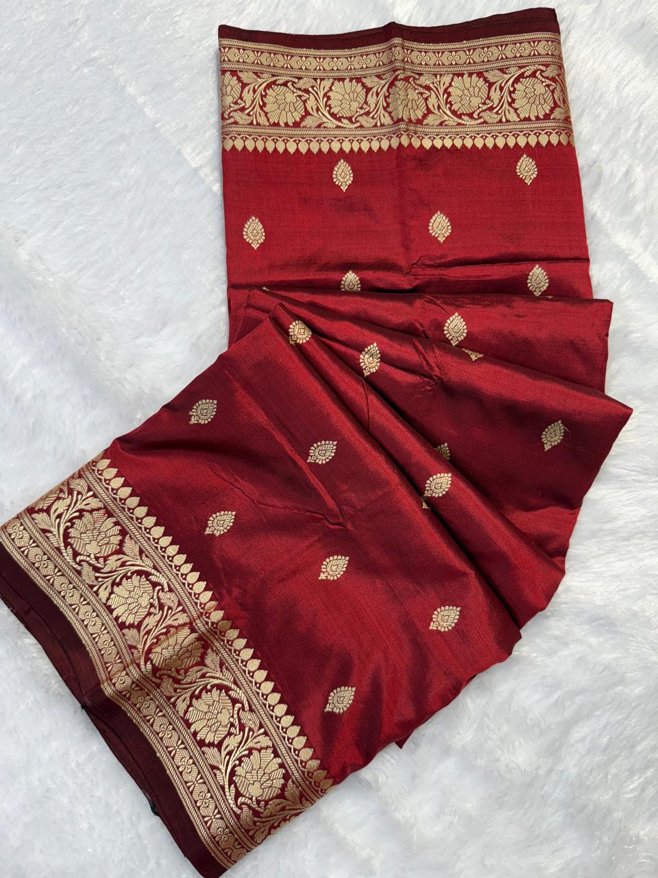 The Deep Maroon Meenakari Masterpiece