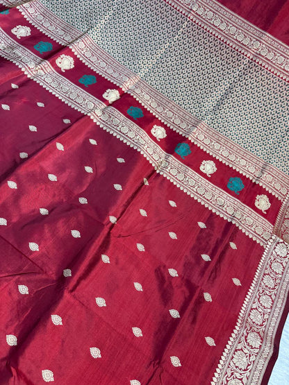 The Deep Maroon Meenakari Masterpiece