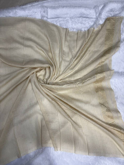 Antique Gold Munga Silk Banarasi Saree with Multicolor Meenakari Floral Jaal